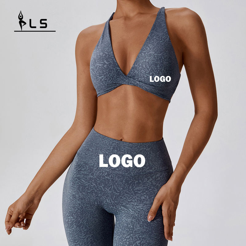 SC1054 Socraigh Yoga Socraigh Bean Folláine 2024 Spórt Bra agus Leggings Print Fitness Yoga Caith Giomnáisiam Mná Sraith Mná